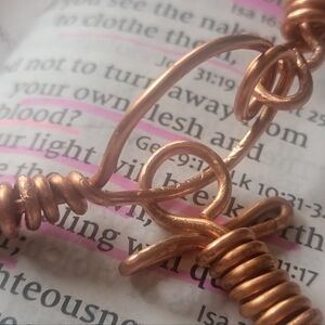 Handcrafted Copper-Tone Women's Bracelet - Warm Copper Finish